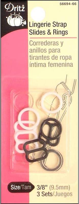 Dritz - Lingerie Strap Slide and Ring - 3 sets